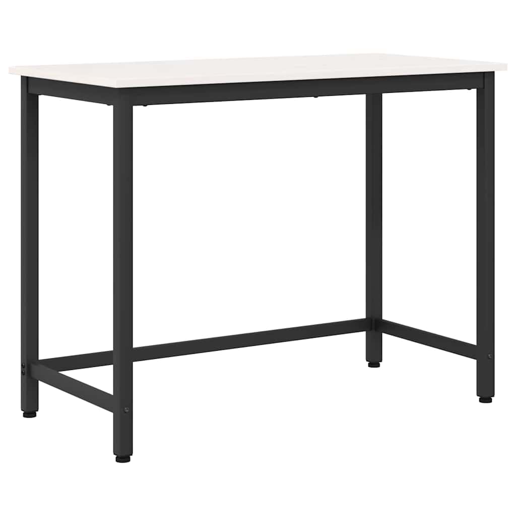 Tisch Weiß 100 x 50 x 77 cm Ingenieure Holz und Stahl