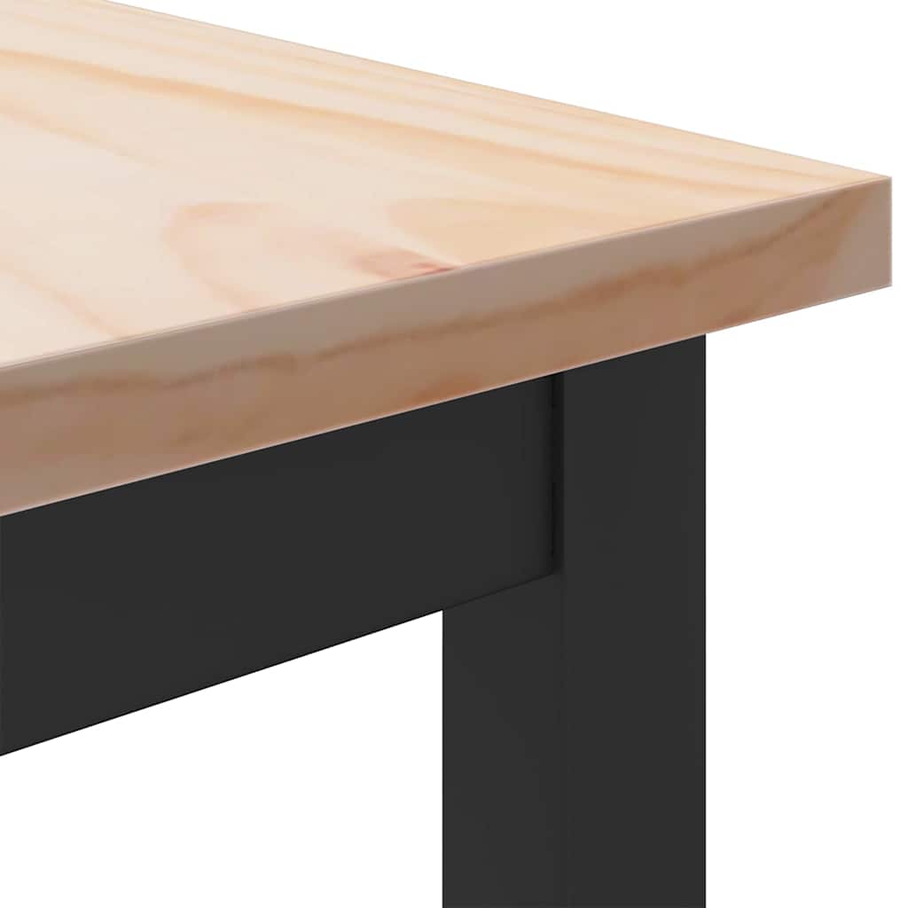 Tisch Natur 100 x 50 x 77 cm Ingenieure Holz und Stahl
