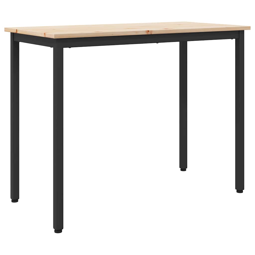 Tisch Natur 100 x 50 x 77 cm Ingenieure Holz und Stahl