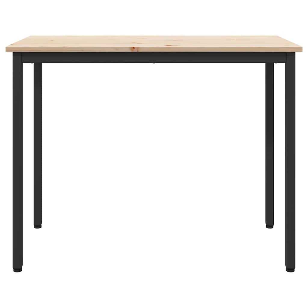 Tisch Natur 100 x 50 x 77 cm Ingenieure Holz und Stahl