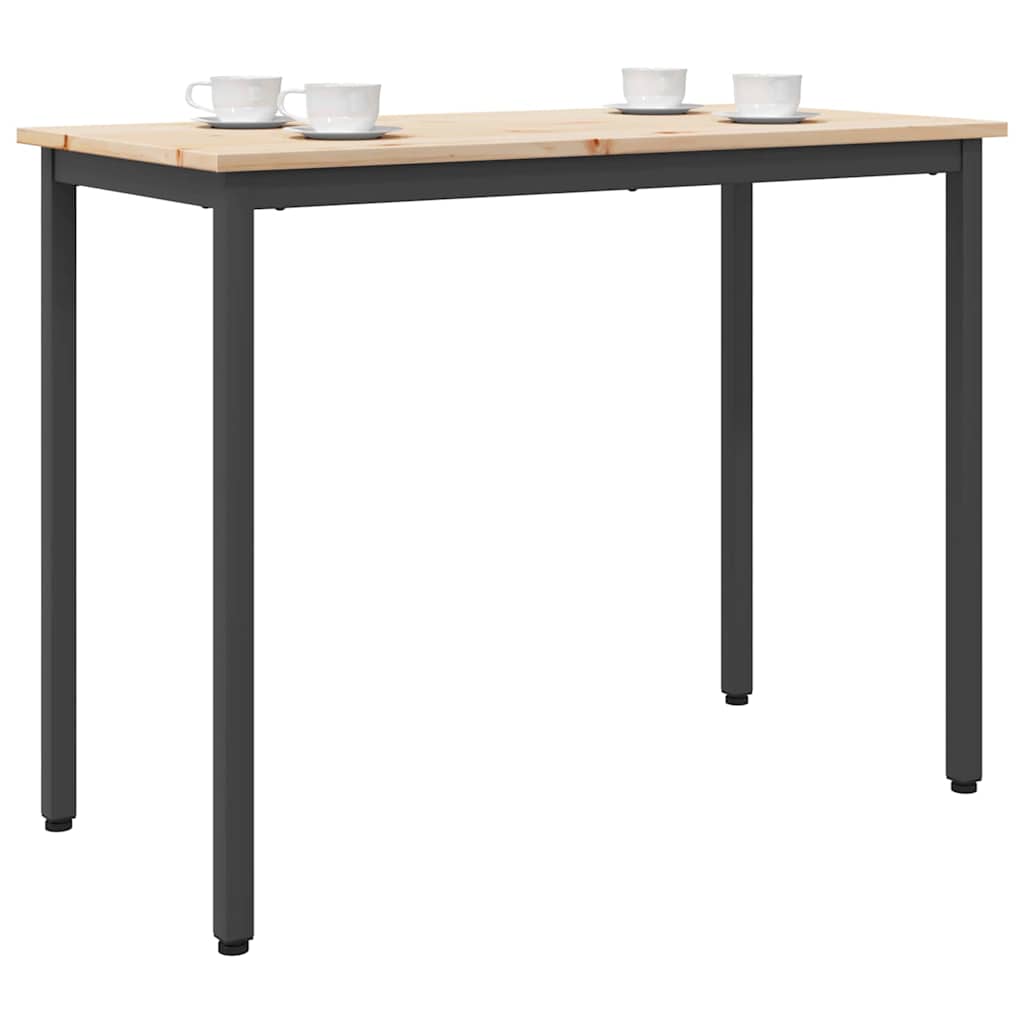 Tisch Natur 100 x 50 x 77 cm Ingenieure Holz und Stahl