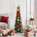 Künstlicher Weihnachtsbaum mit 50 LEDs Grün 125 cm PVC