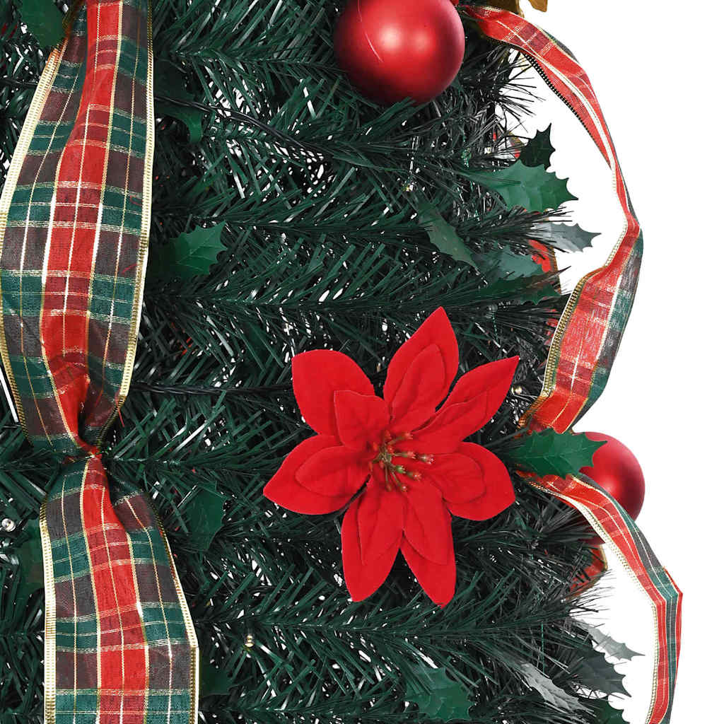 Künstlicher Weihnachtsbaum mit 200 LEDs Grün 215 cm PVC