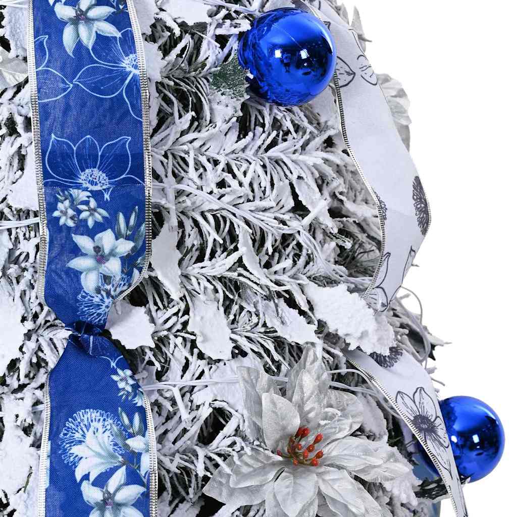 Künstlicher Weihnachtsbaum mit 100 LEDs Weiß 150 cm PVC