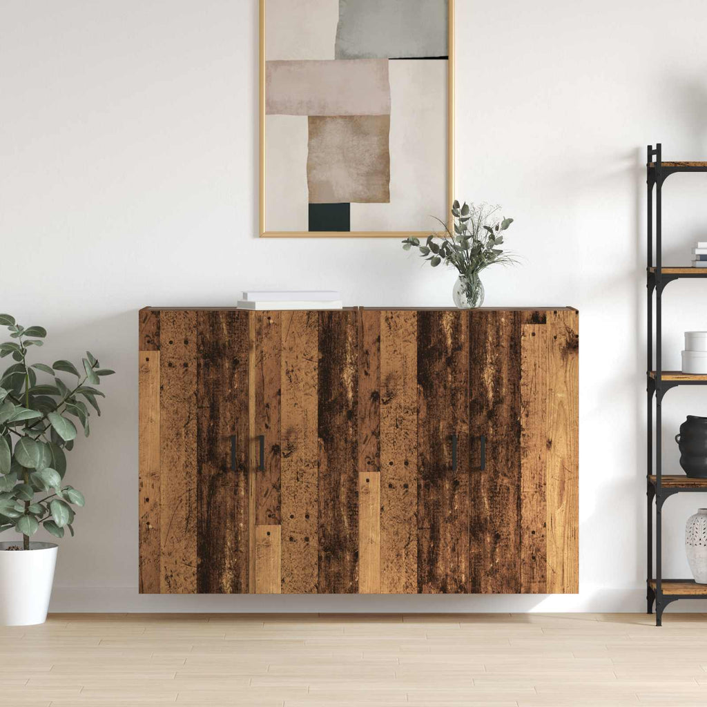 Wandschrank 2 pcs Altholz 69,5 x 34 x 90 cm Holzwerkstoff