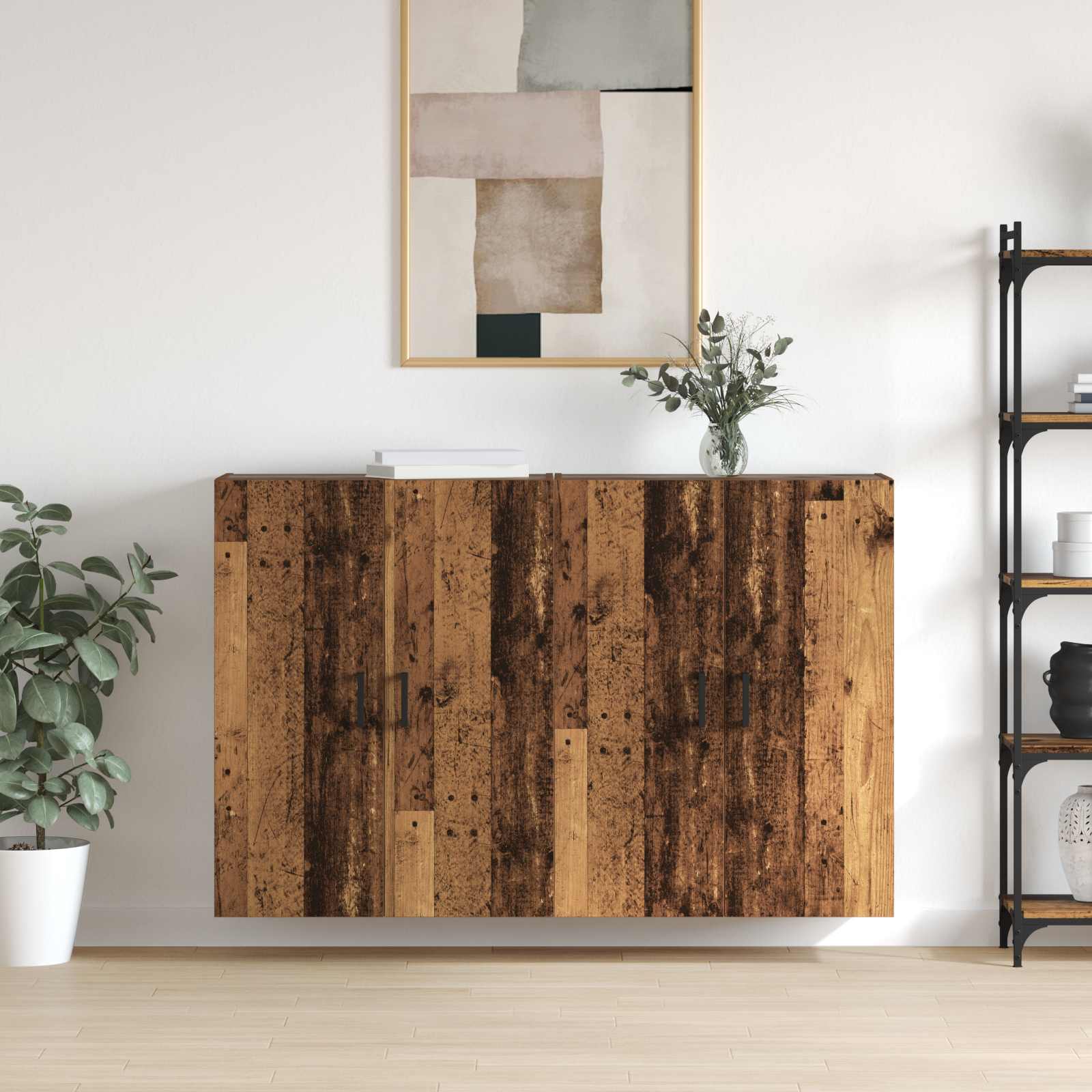 Wandschrank 2 pcs Altholz 69,5 x 34 x 90 cm Holzwerkstoff