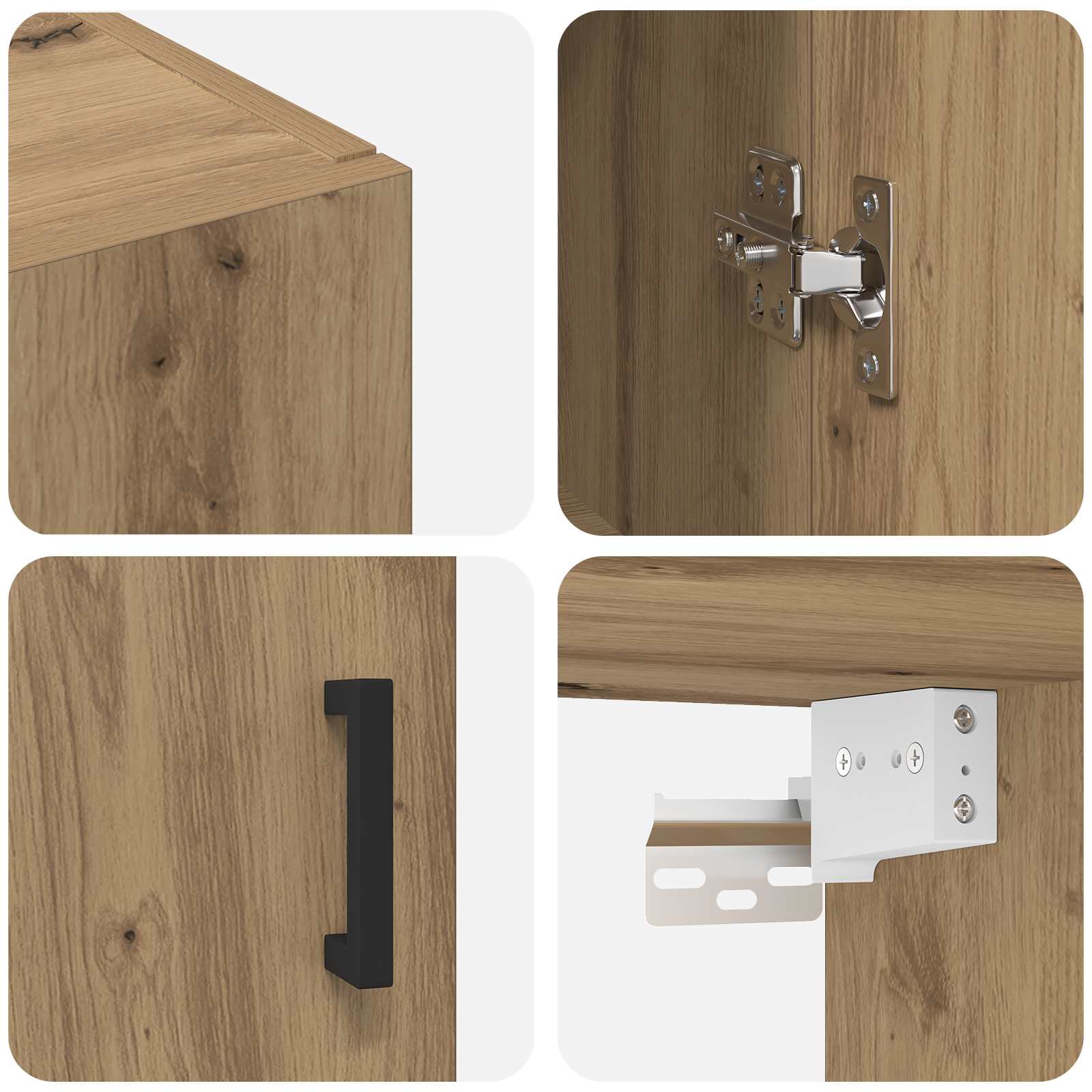 Wandschrank 2 pcs Artisan-Eiche 69,5 x 34 x 90 cm Holzwerkstoff