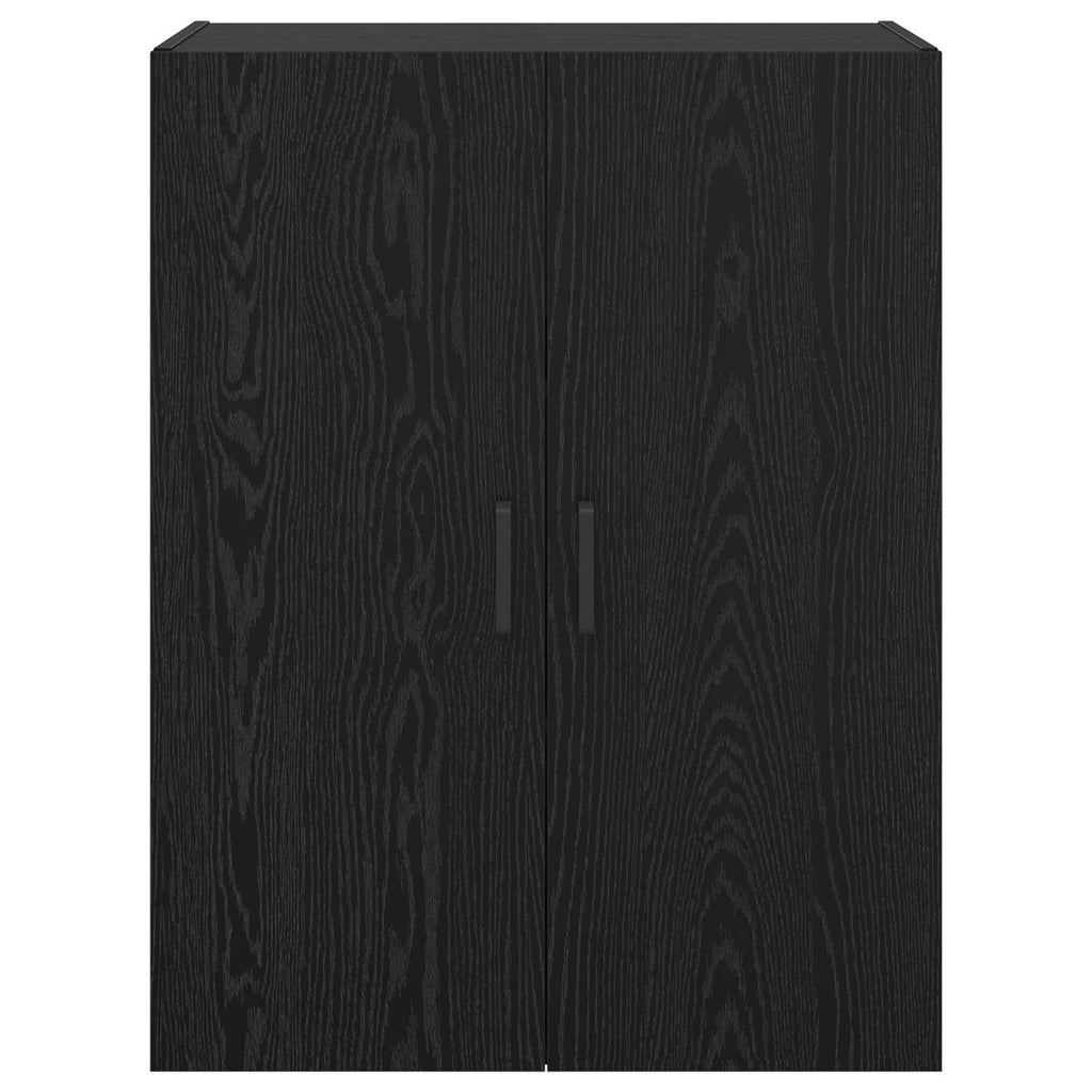 Wandschrank 2 pcs Schwarz Eichen-Optik 69,5 x 34 x 90 cm