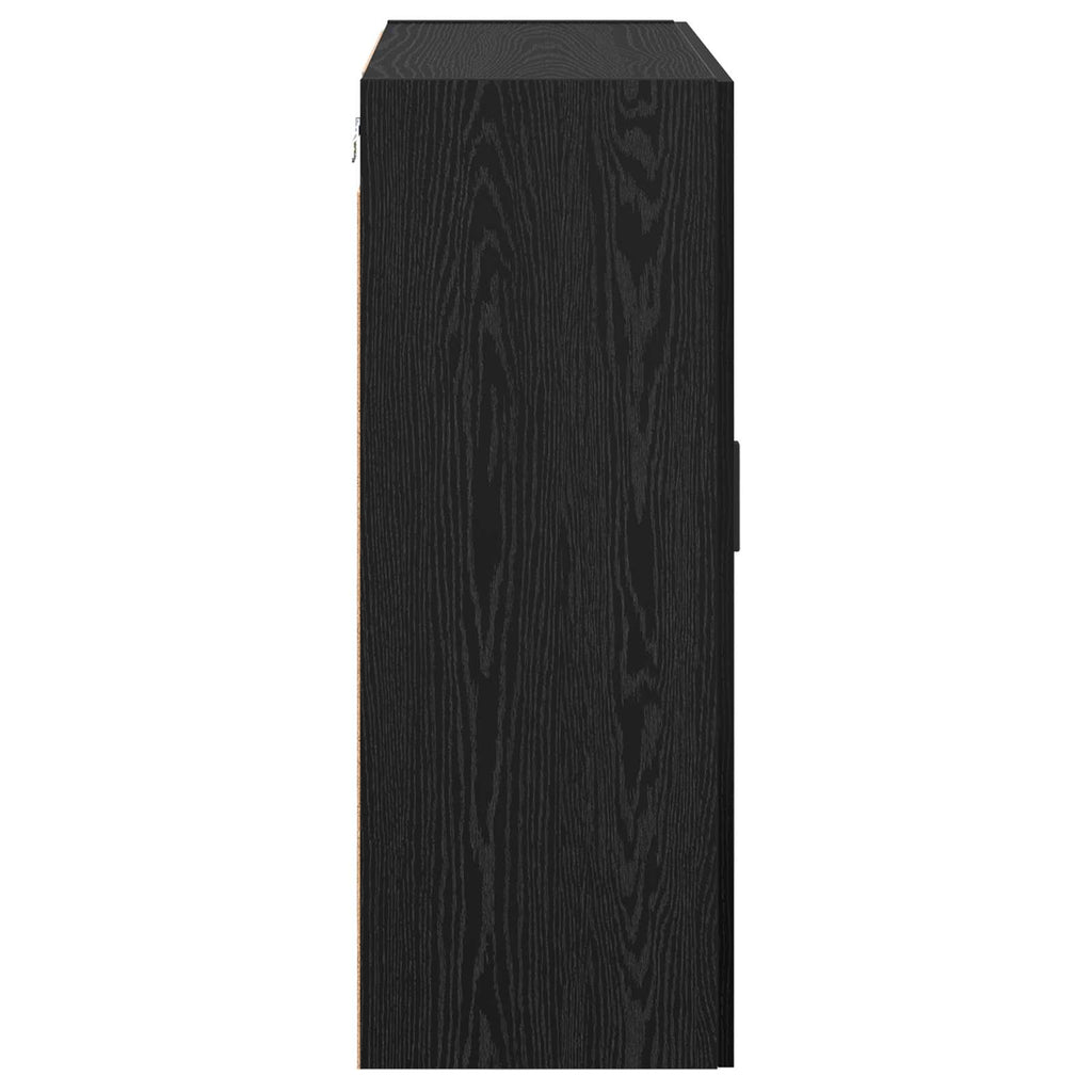 Wandschrank 2 pcs Schwarz Eichen-Optik 69,5 x 34 x 90 cm