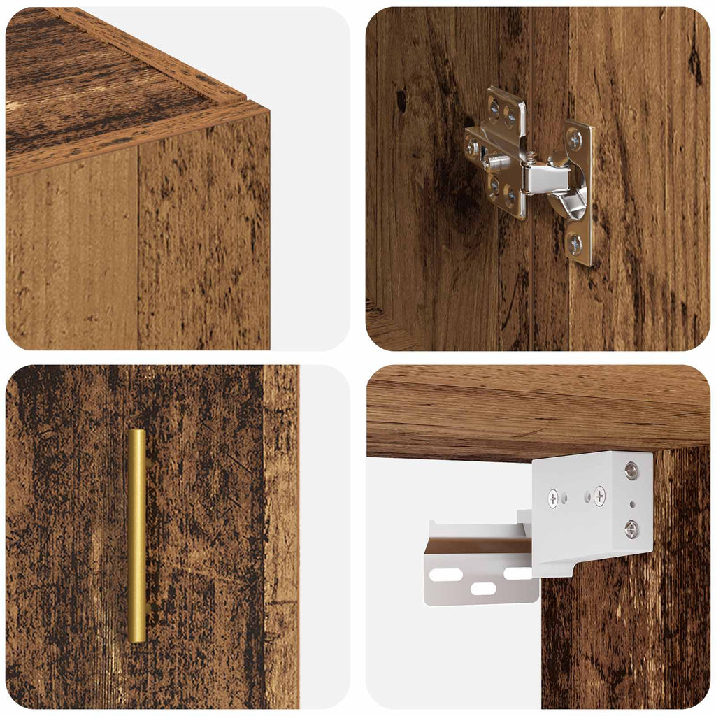 Wandschrank 2 pcs Altholz 69,5 x 34 x 90 cm Holzwerkstoff