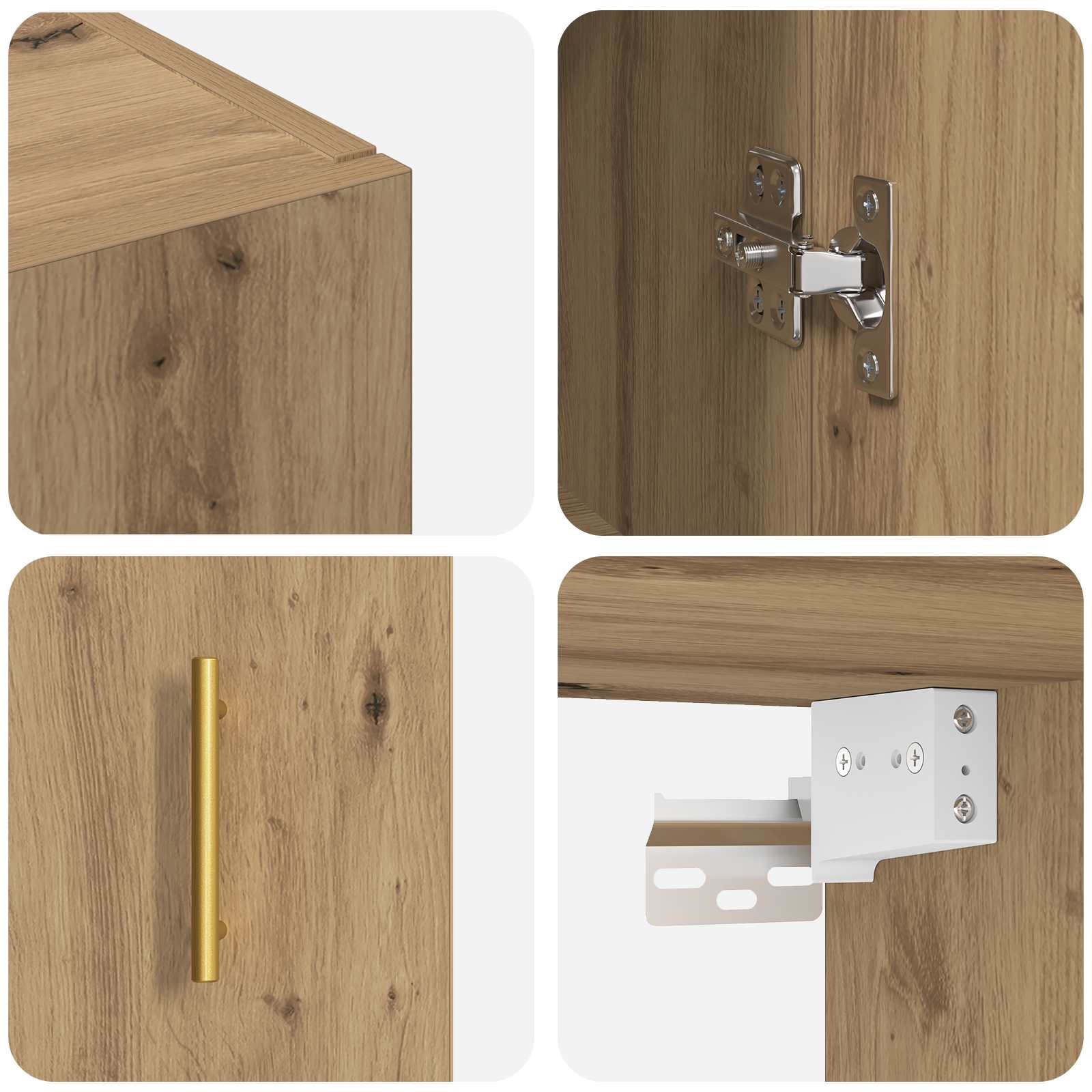 Wandschrank 2 pcs Artisan-Eiche 69,5 x 34 x 90 cm Holzwerkstoff