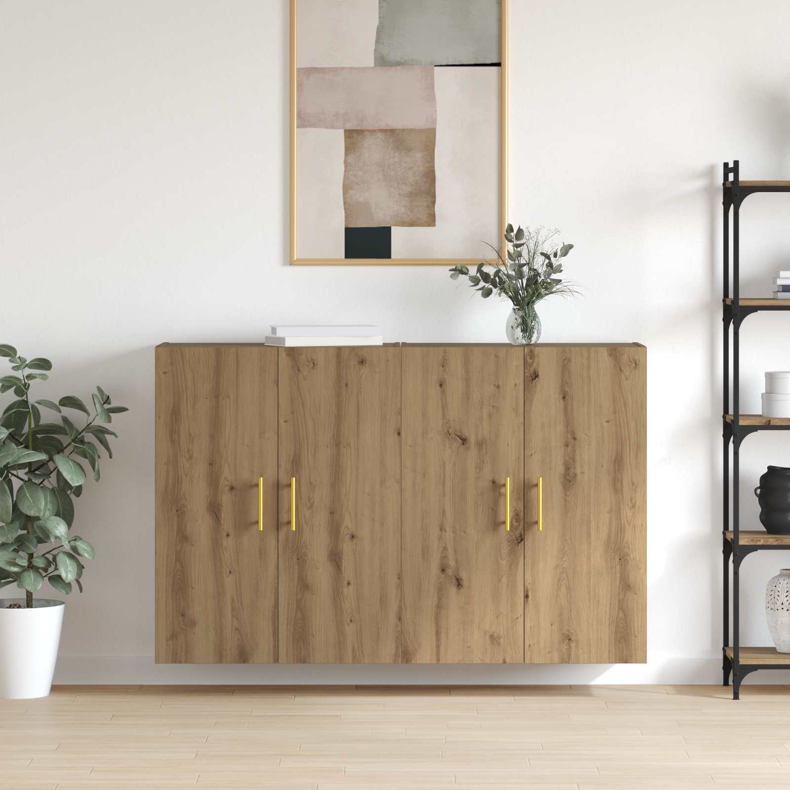 Wandschrank 2 pcs Artisan-Eiche 69,5 x 34 x 90 cm Holzwerkstoff