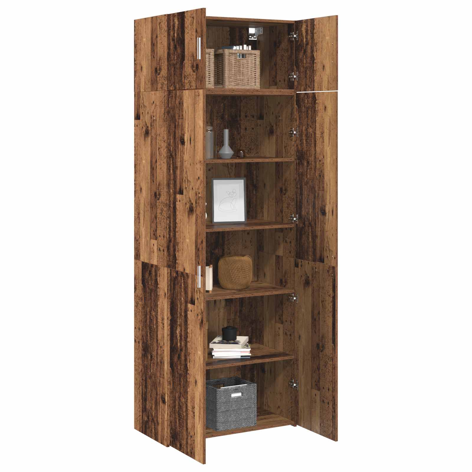 Aufbewahrungsschrank 3 pcs Altholz