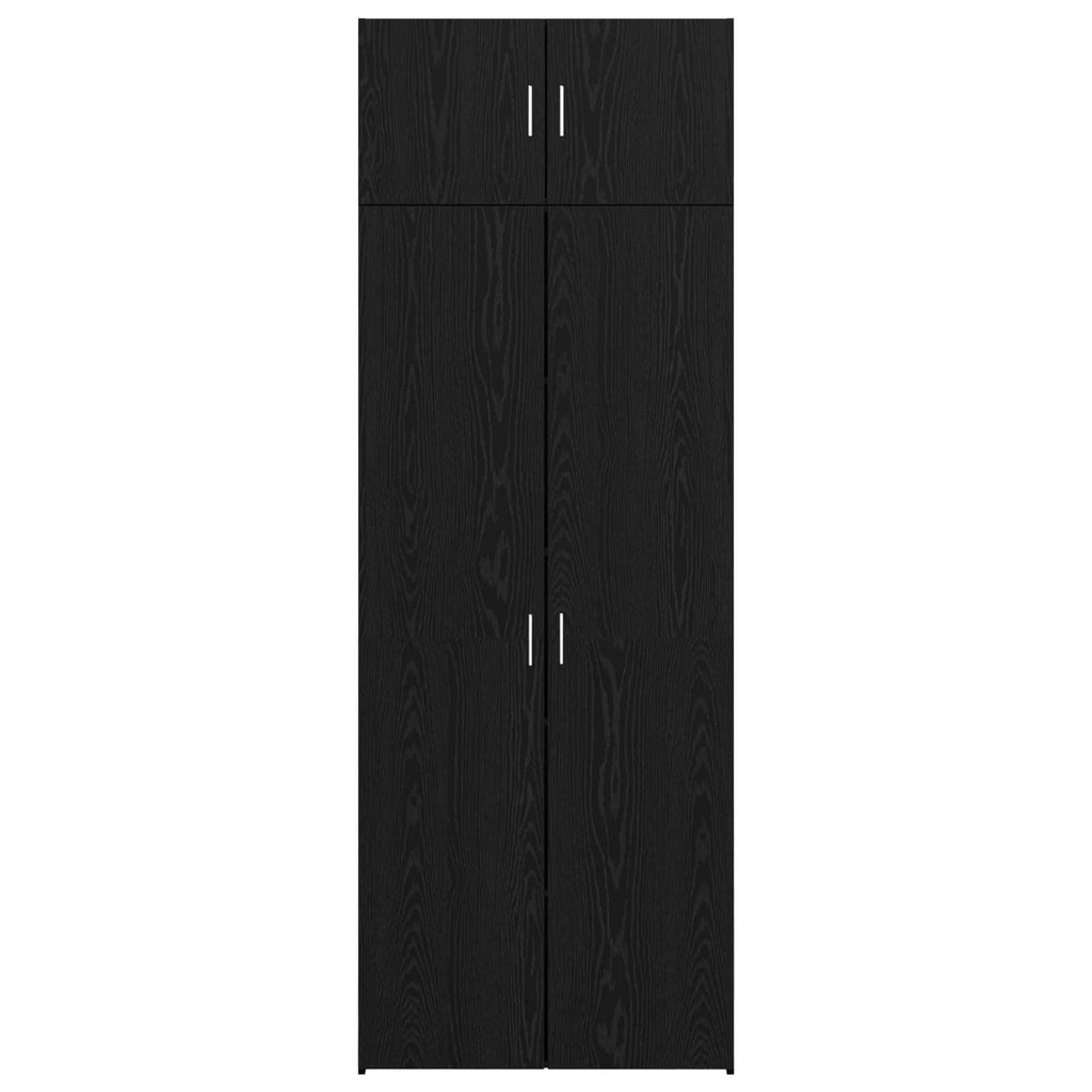 Aufbewahrungsschrank 3 pcs Schwarz Eichen-Optik