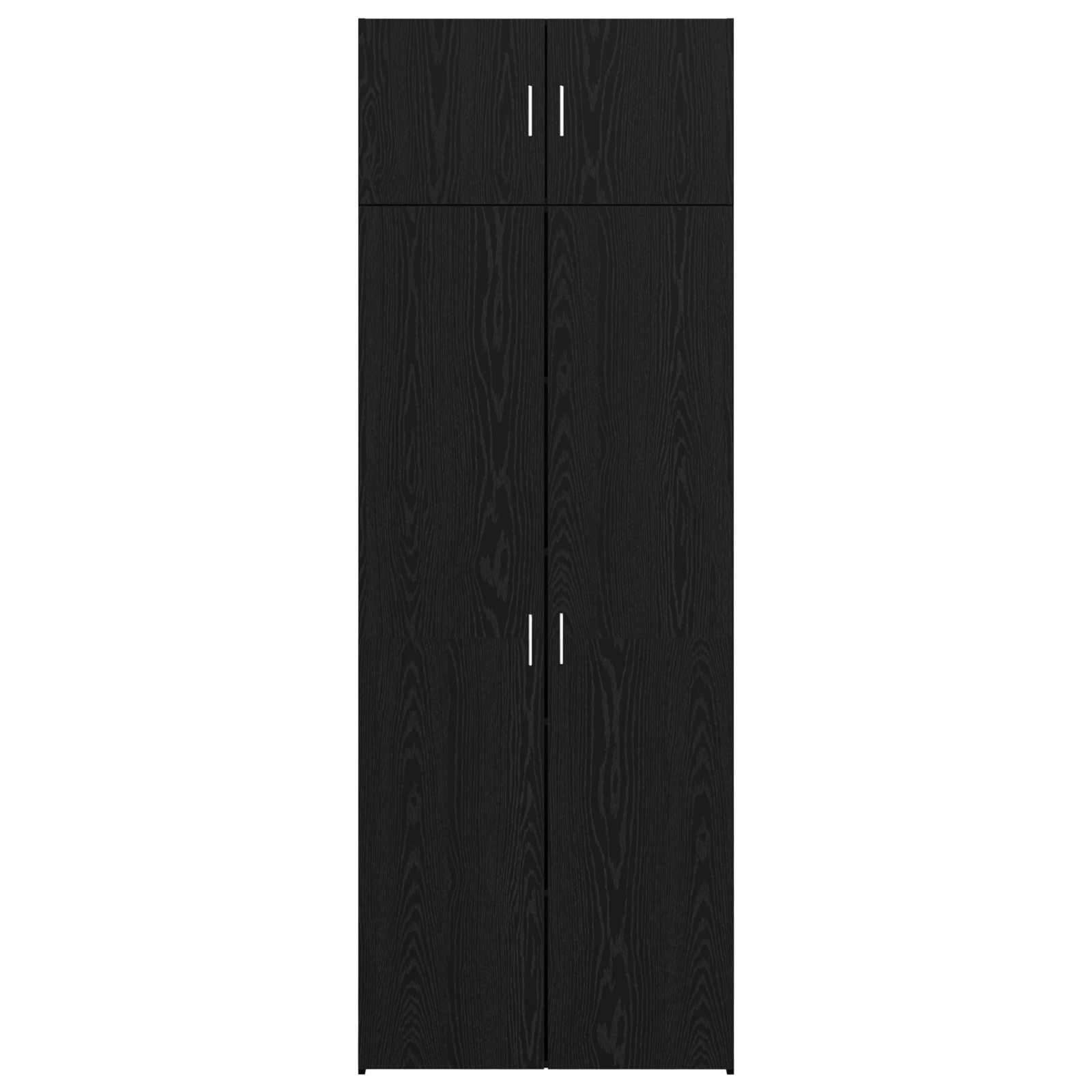 Aufbewahrungsschrank 3 pcs Schwarz Eichen-Optik