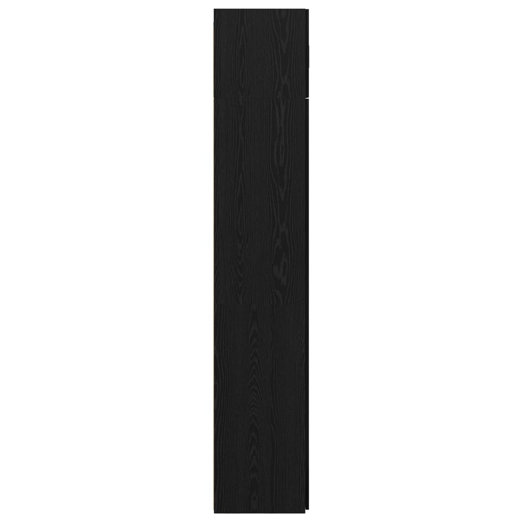 Aufbewahrungsschrank 3 pcs Schwarz Eichen-Optik