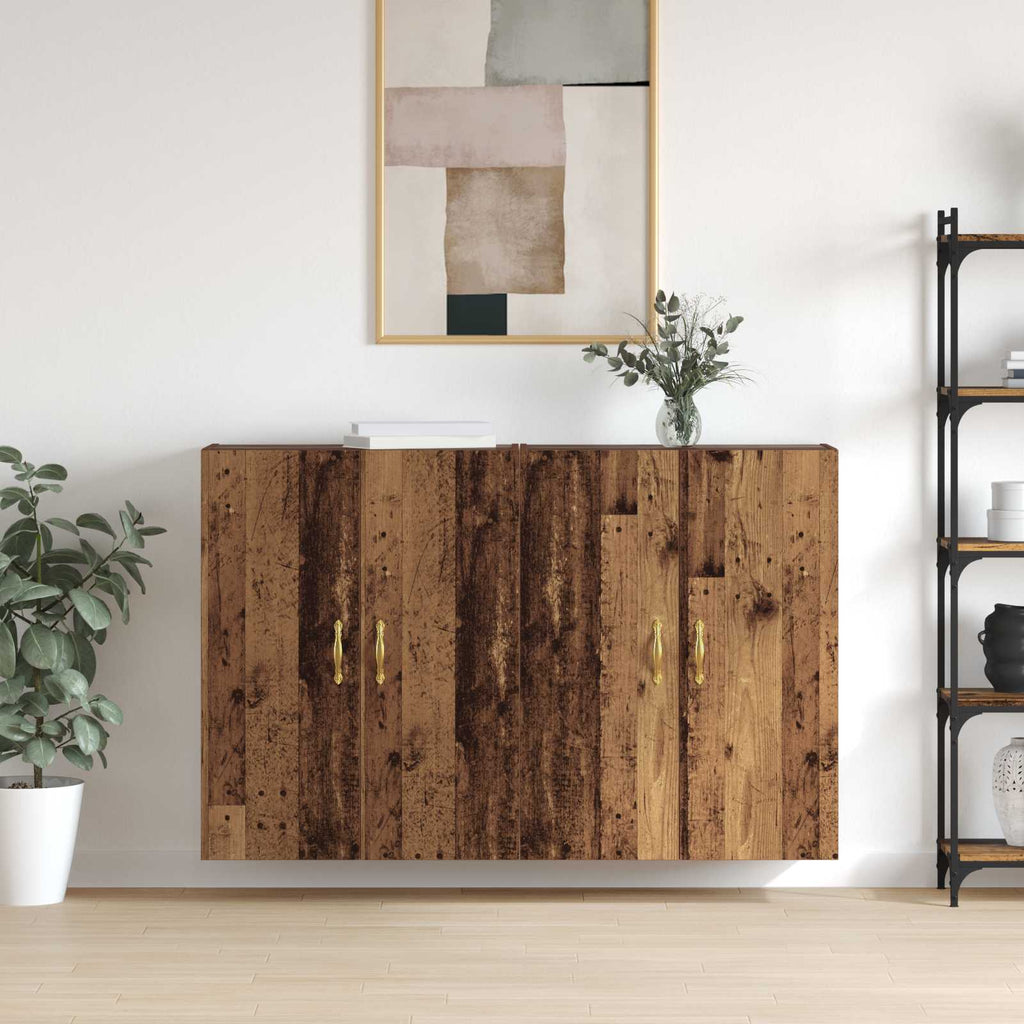 Wandschrank 2 pcs Altholz 69,5 x 34 x 90 cm Holzwerkstoff