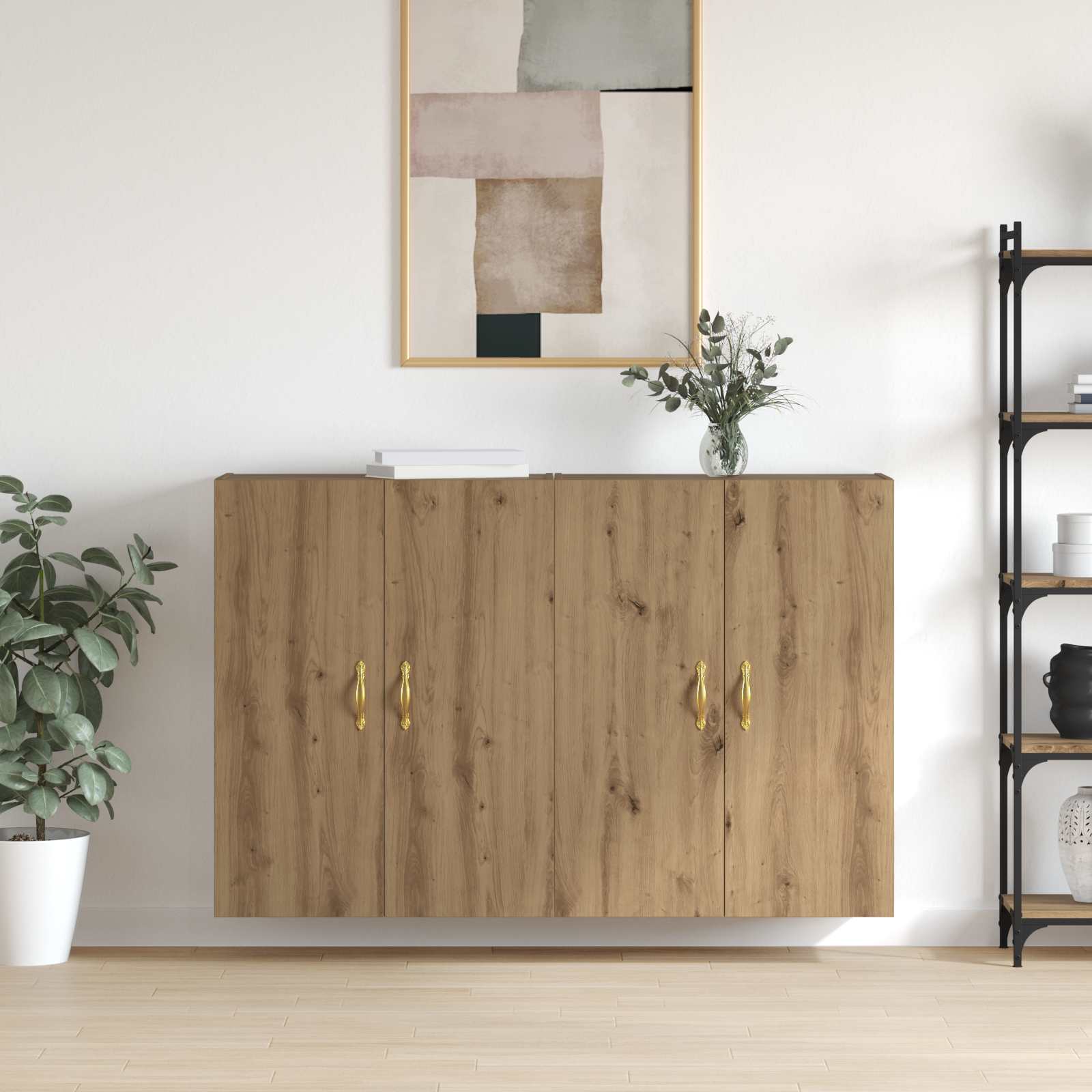Wandschrank 2 pcs Artisan-Eiche 69,5 x 34 x 90 cm Holzwerkstoff
