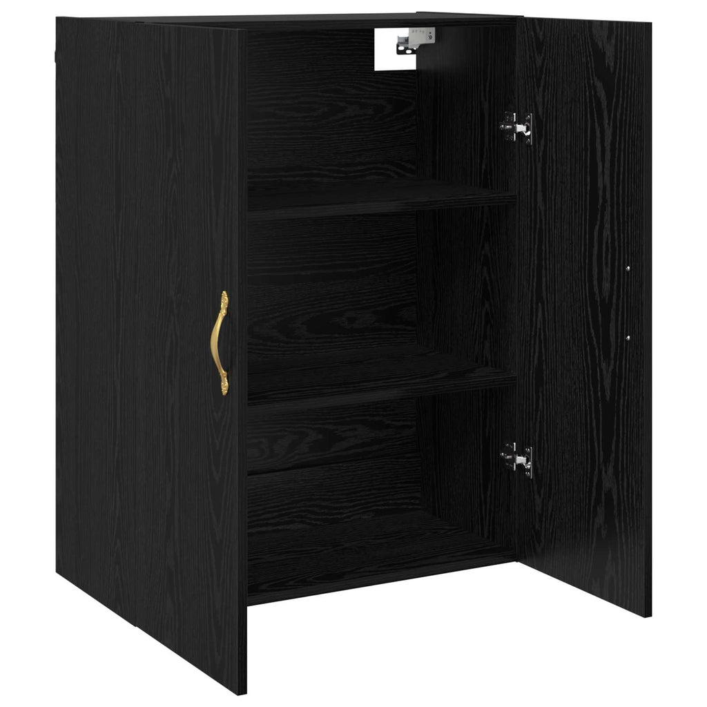 Wandschrank 2 pcs Schwarz Eichen-Optik 69,5 x 34 x 90 cm