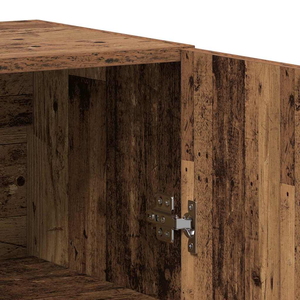 Highboard 2 pcs Altholz Holzwerkstoff