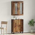 Highboard 2 pcs Altholz Holzwerkstoff
