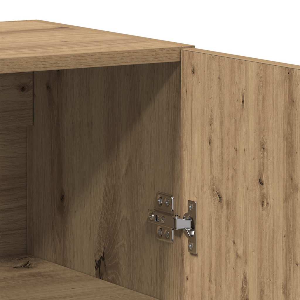 Highboard 2 pcs Artisan-Eiche Holzwerkstoff