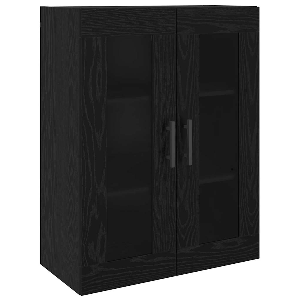 Highboard 2 pcs Schwarz Eichen-Optik Holzwerkstoff