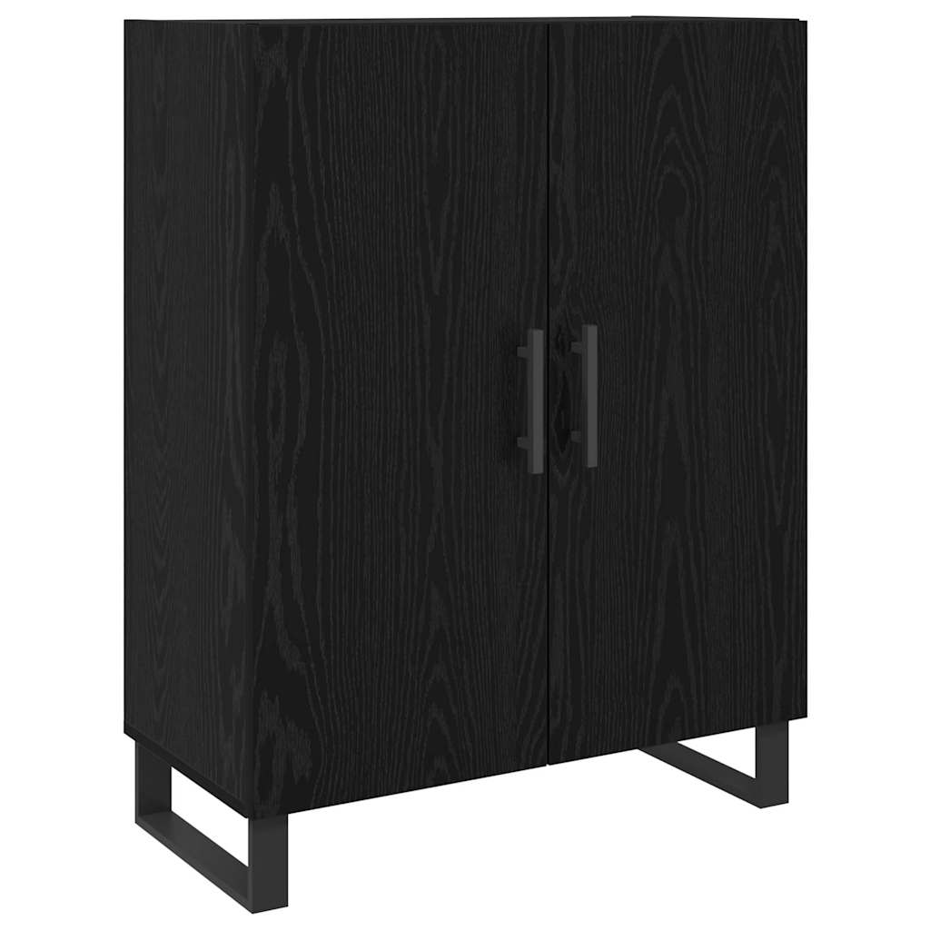Highboard 2 pcs Schwarz Eichen-Optik Holzwerkstoff