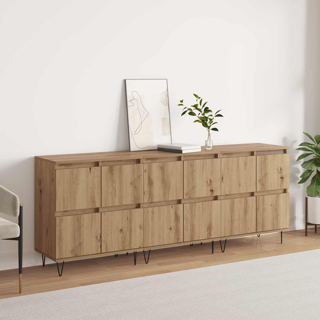 Sideboards 3 pcs Artisan-Eiche