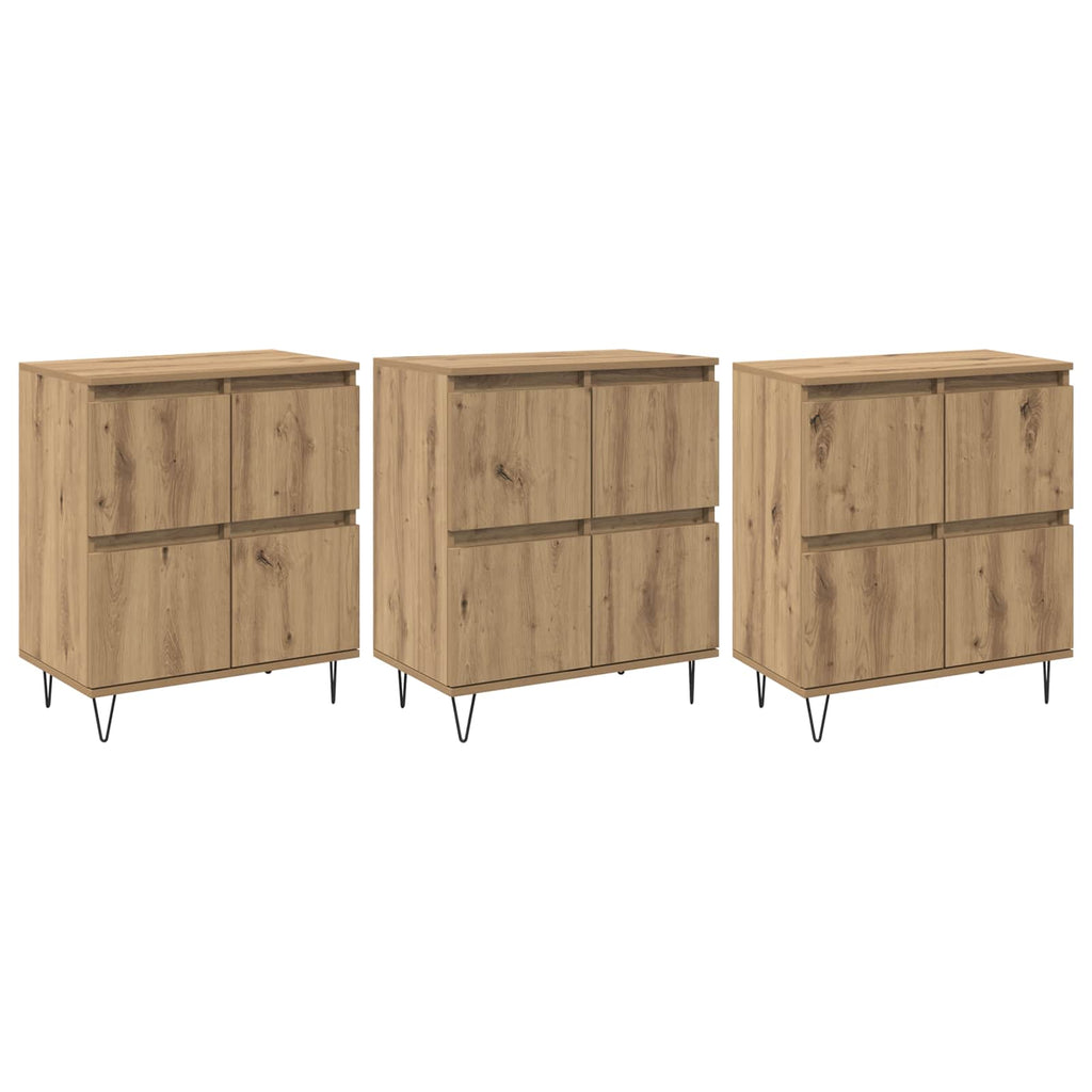 Sideboards 3 pcs Artisan-Eiche