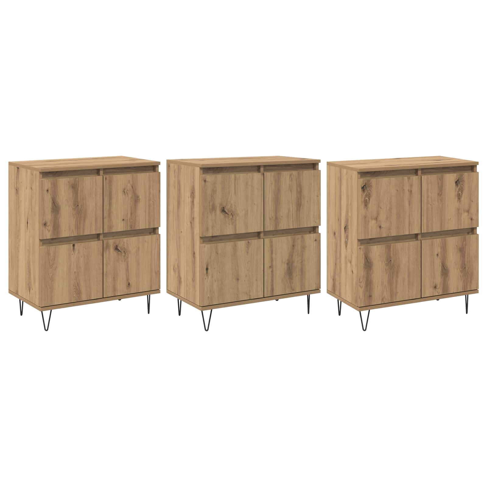 Sideboards 3 pcs Artisan-Eiche