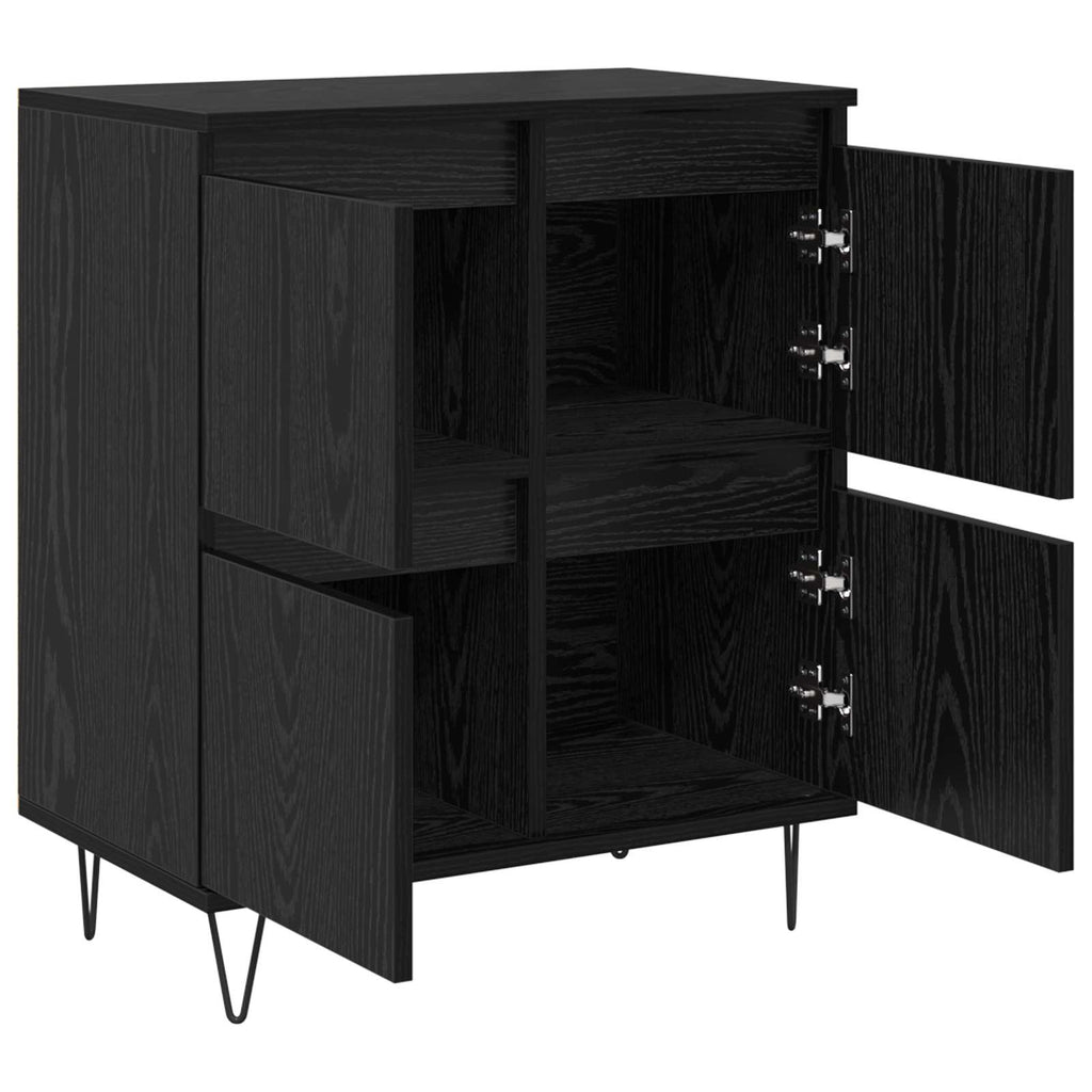 Sideboards 3 pcs Schwarz Eichen-Optik