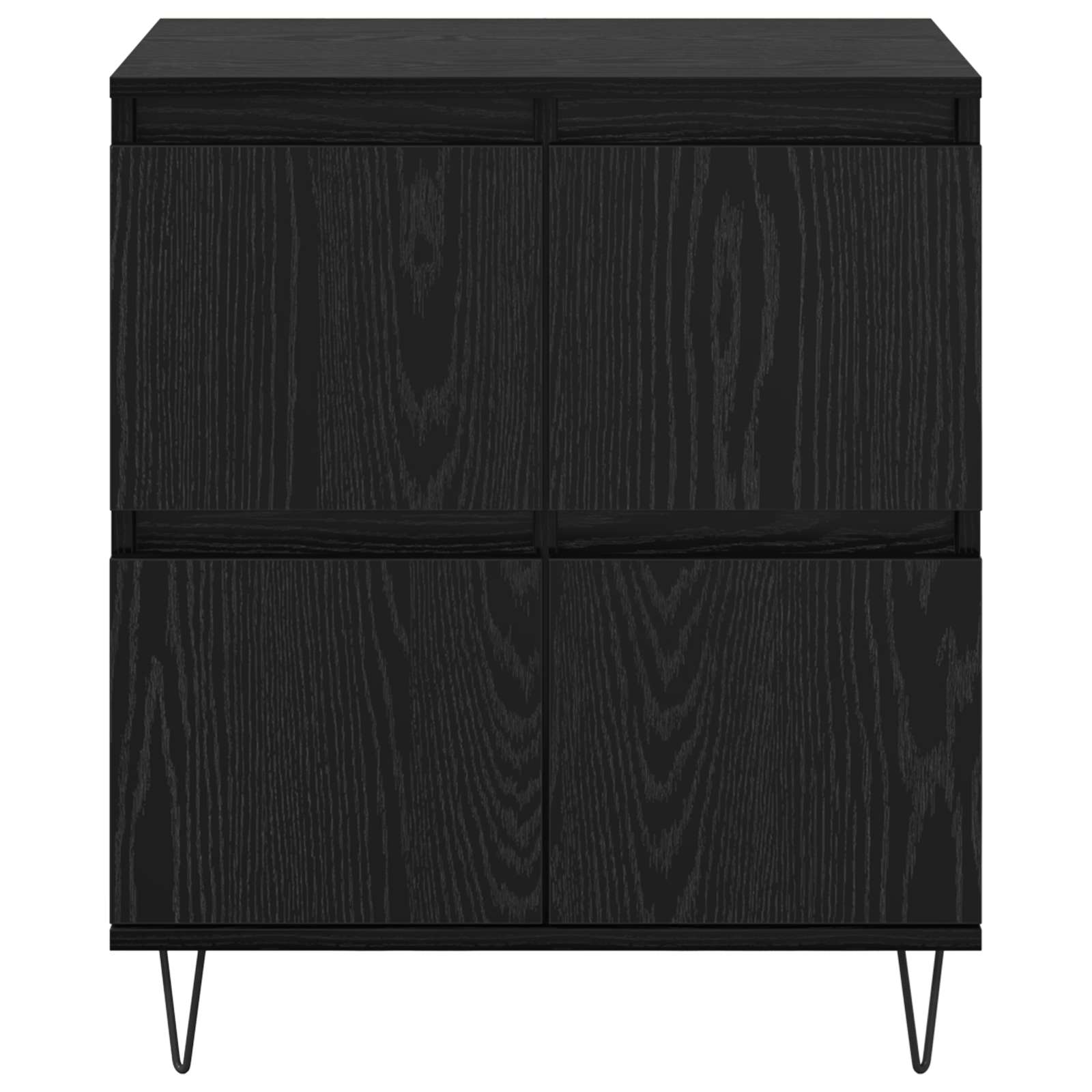 Sideboards 3 pcs Schwarz Eichen-Optik