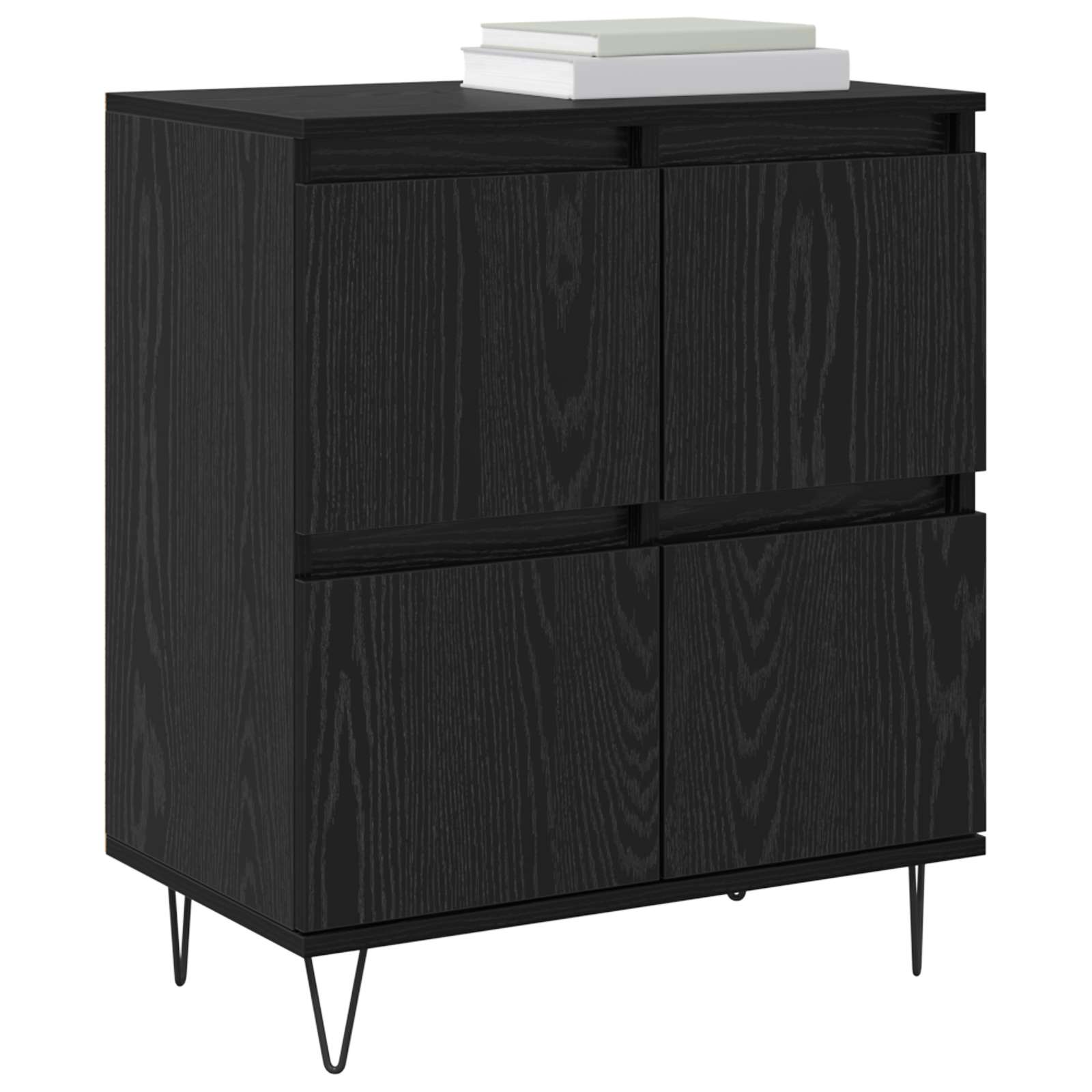 Sideboards 3 pcs Schwarz Eichen-Optik