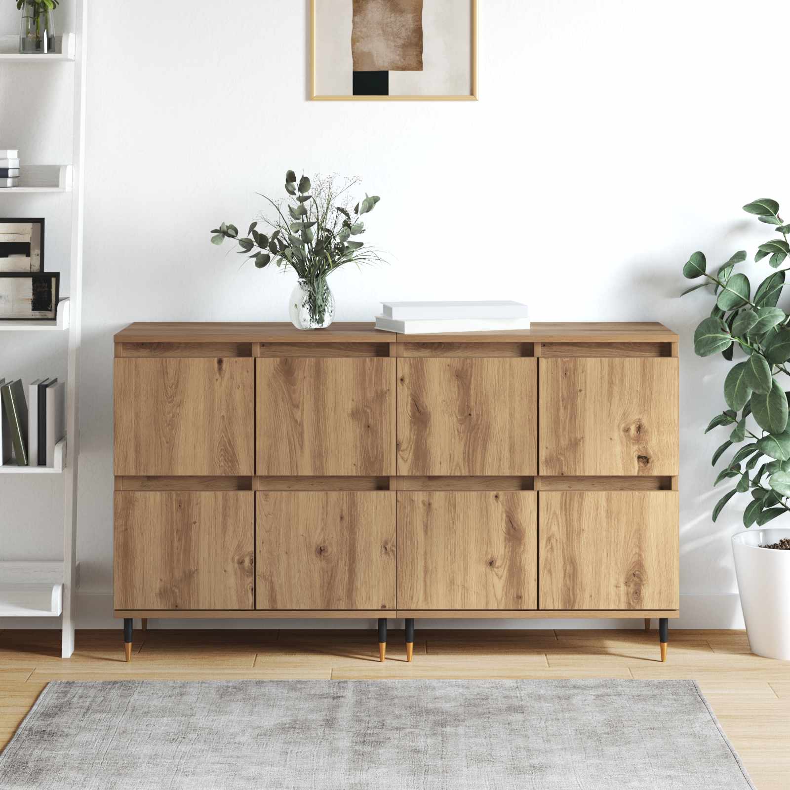 Aufbewahrungsschrank 2 pcs Artisan-Eiche 60 x 35 x 70 cm
