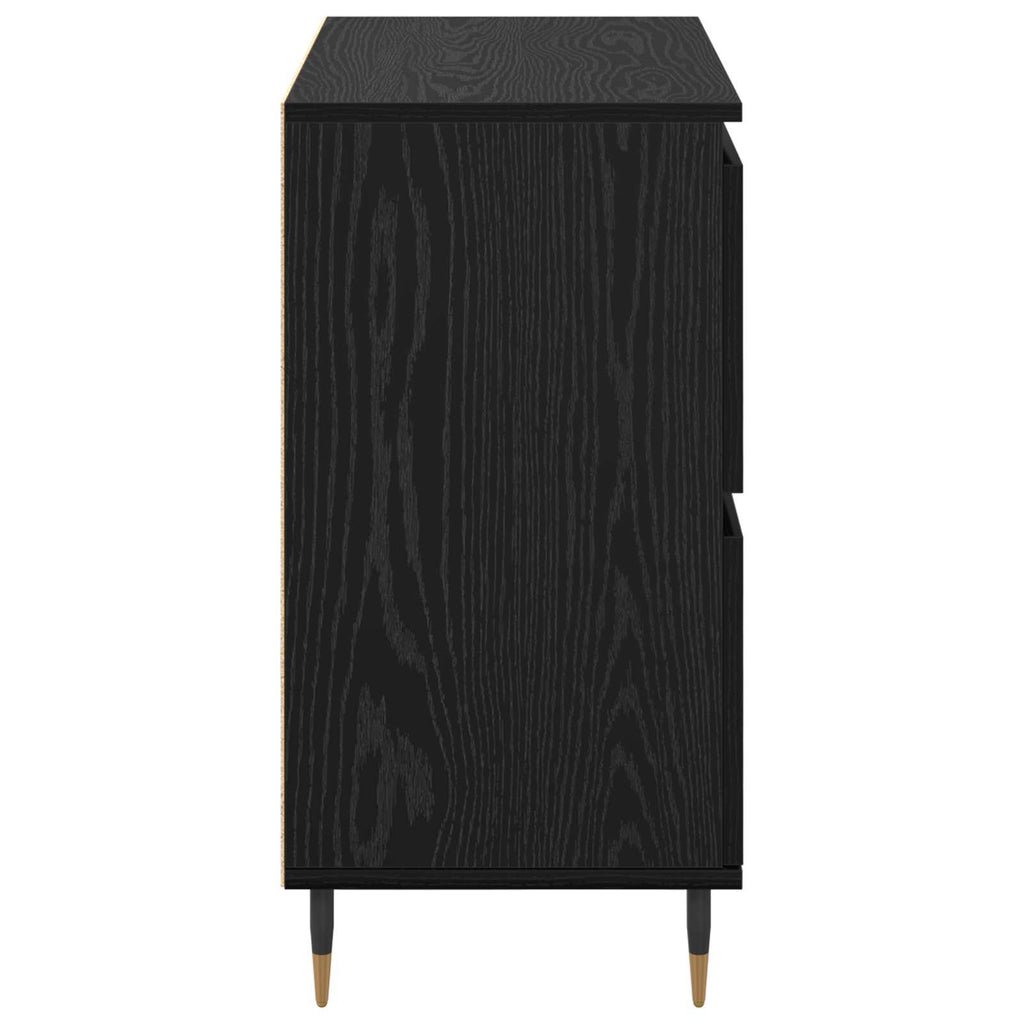 Aufbewahrungsschrank 2 pcs Schwarz Eichen-Optik 60 x 35 x 70 cm