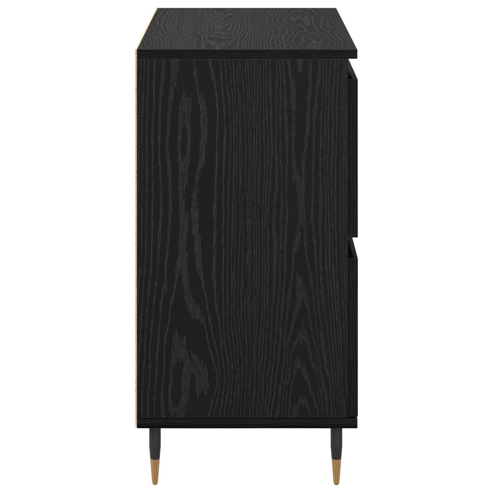 Aufbewahrungsschrank 2 pcs Schwarz Eichen-Optik 60 x 35 x 70 cm