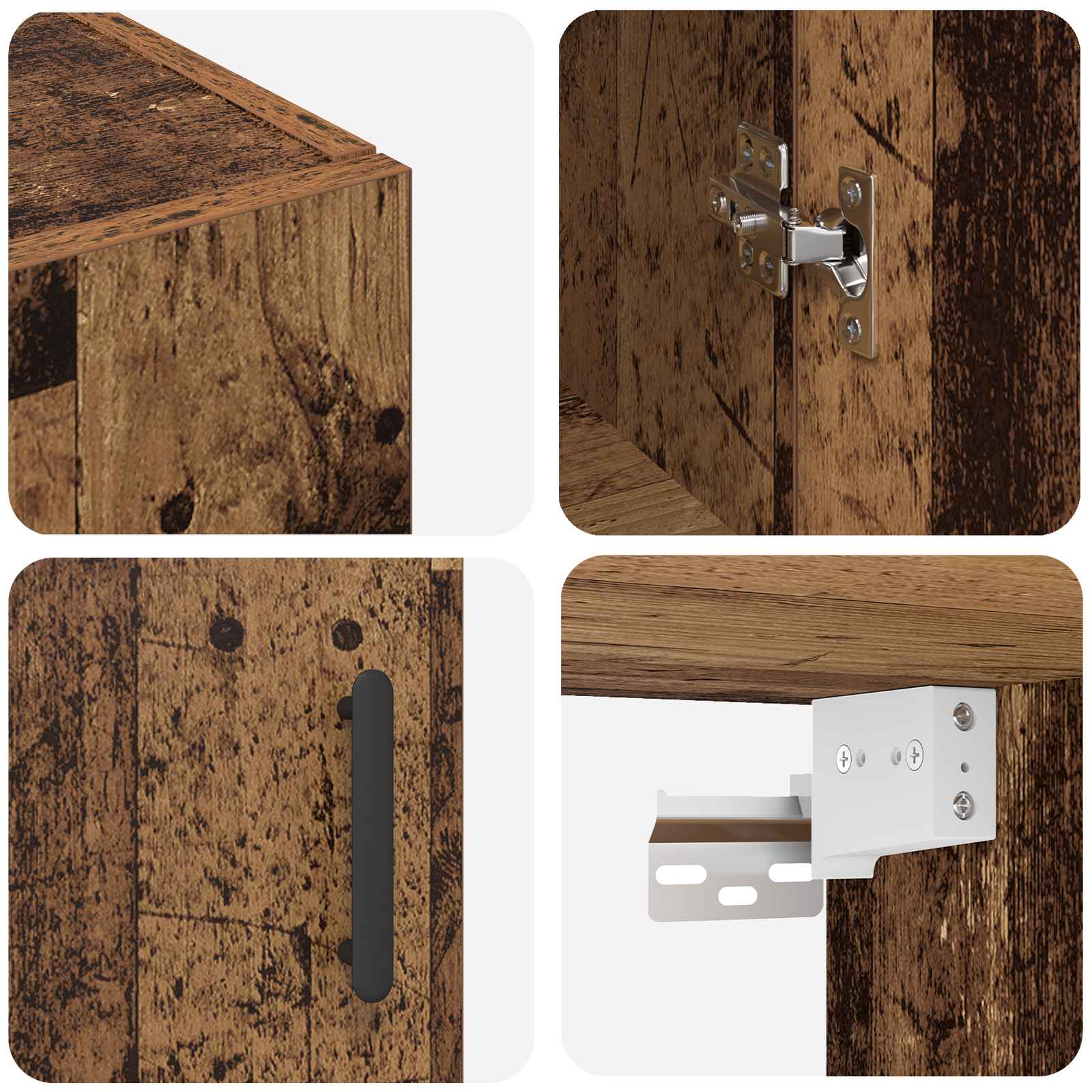 Wandschrank 2 pcs Altholz 69,5 x 34 x 90 cm Holzwerkstoff