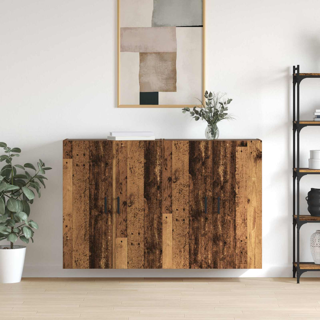 Wandschrank 2 pcs Altholz 69,5 x 34 x 90 cm Holzwerkstoff