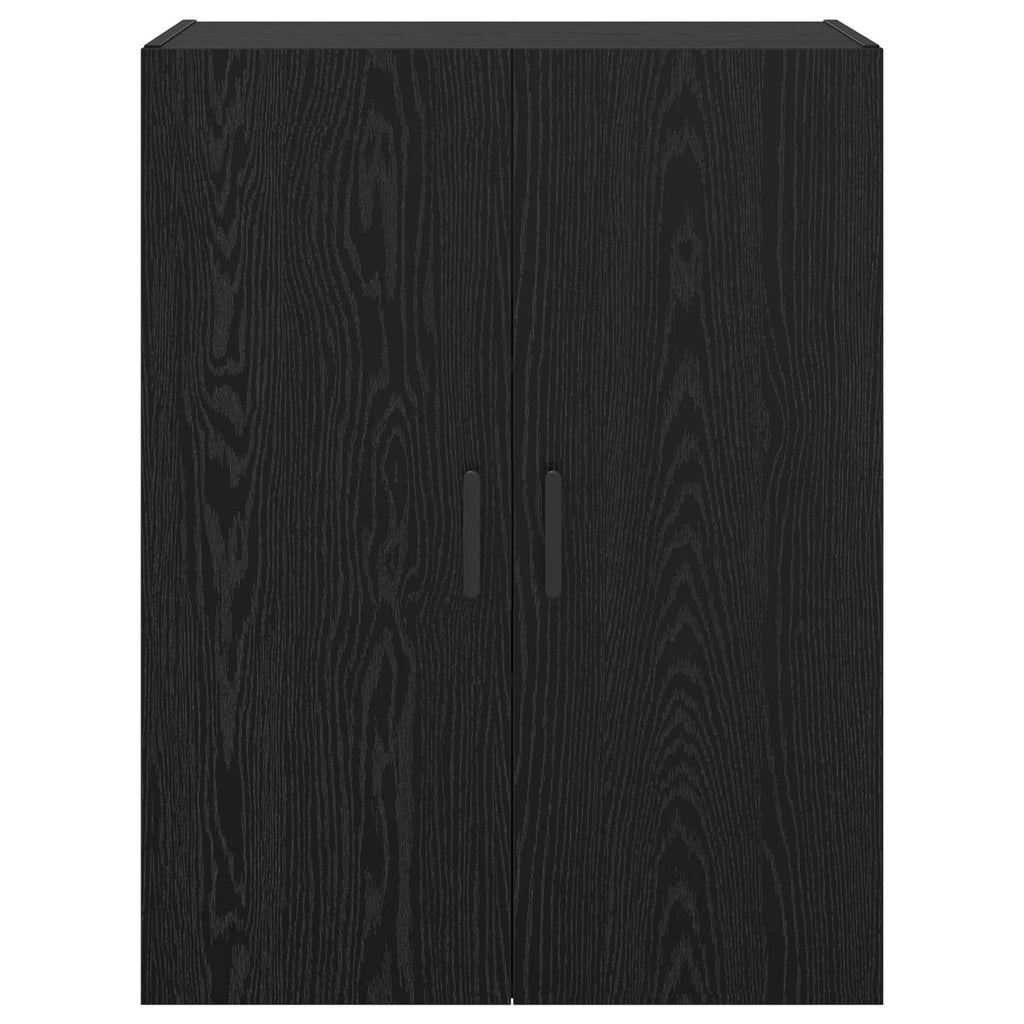 Wandschrank 2 pcs Schwarz Eichen-Optik 69,5 x 34 x 90 cm