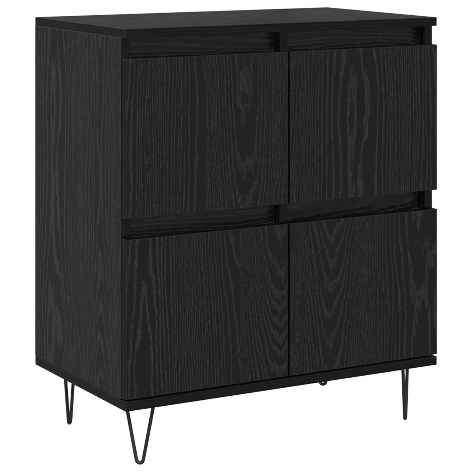 Sideboards 2 pcs Schwarz Eichen-Optik