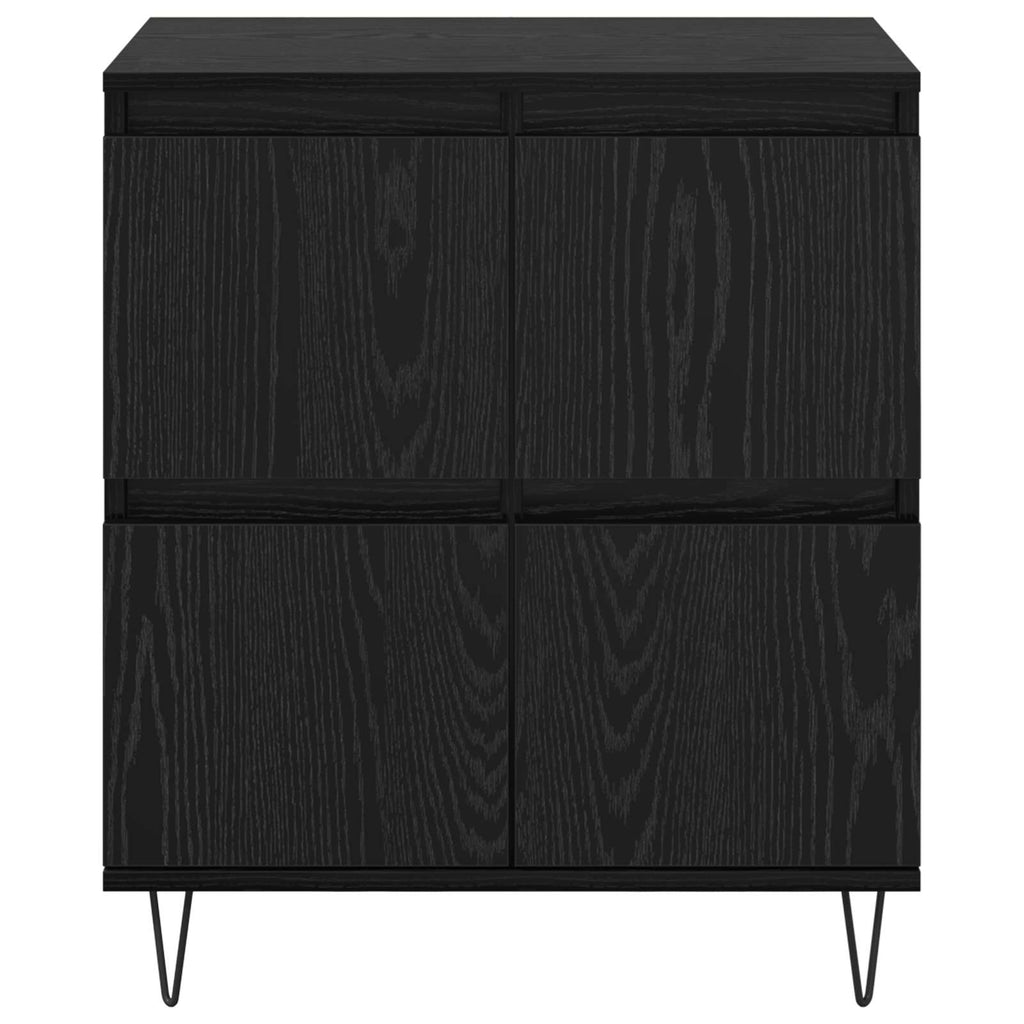 Sideboards 2 pcs Schwarz Eichen-Optik