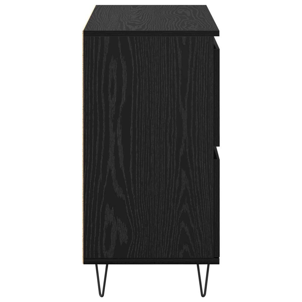 Sideboards 2 pcs Schwarz Eichen-Optik