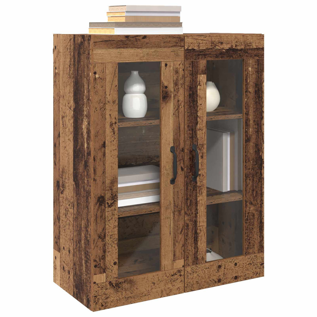 Wandmontierte Schränke 2 pcs Altholz 69,5 x 34 x 90 cm