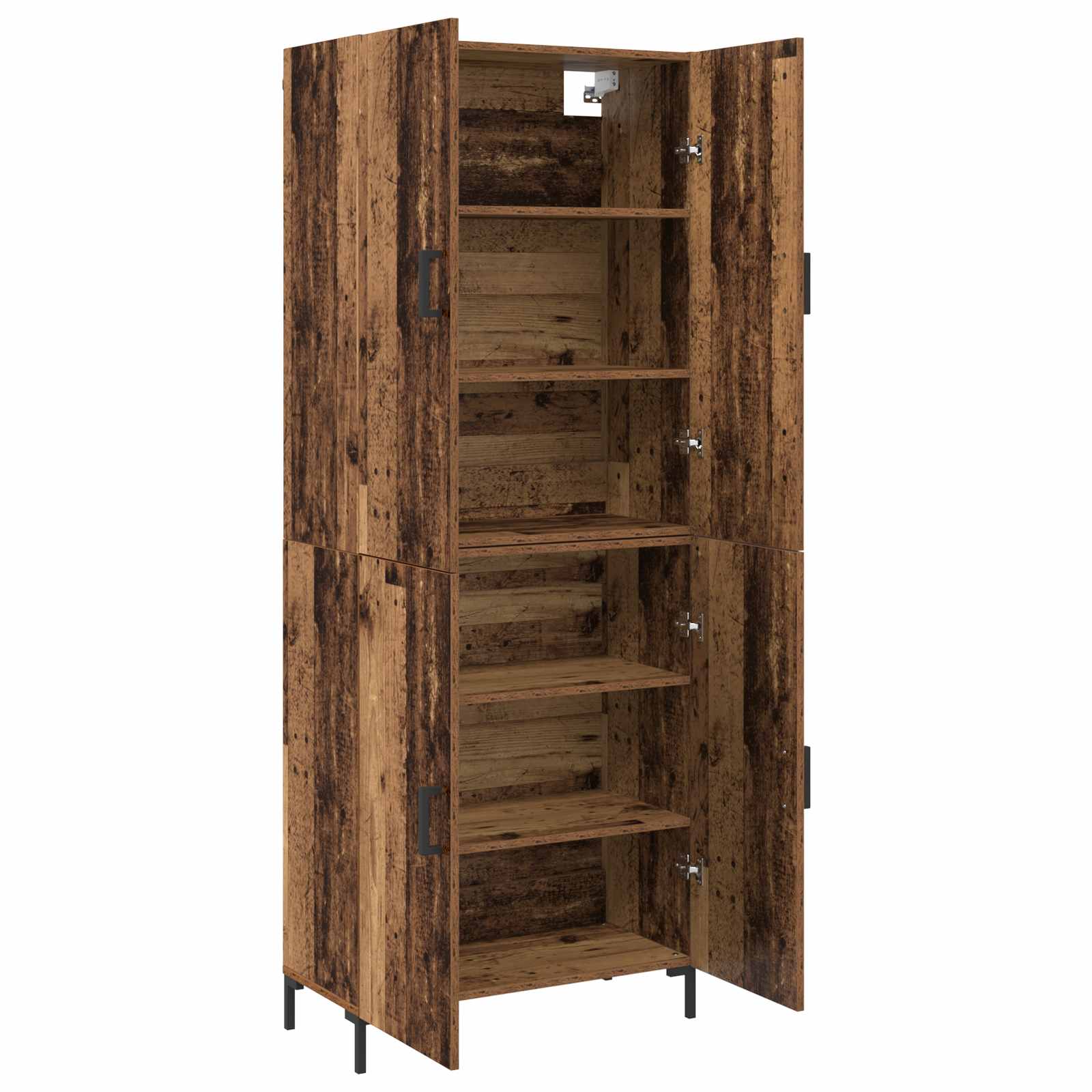 Highboard Wandmontiert Altholz 69,5 x 34 x 180 cm Holzwerkstoff