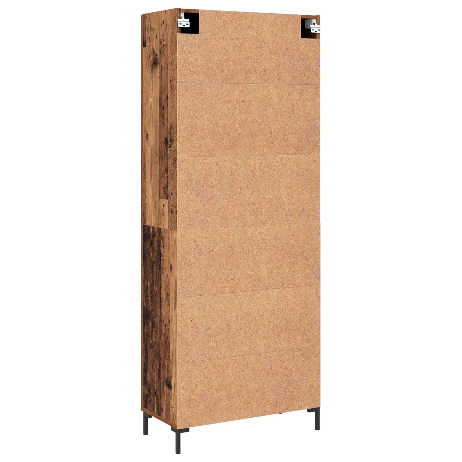 Highboard Wandmontiert Altholz 69,5 x 34 x 180 cm Holzwerkstoff