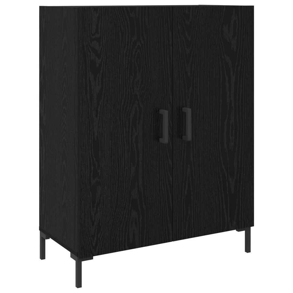 Highboard Schwarz Eichen-Optik 69,5 x 34 x 180 cm Holzwerkstoff