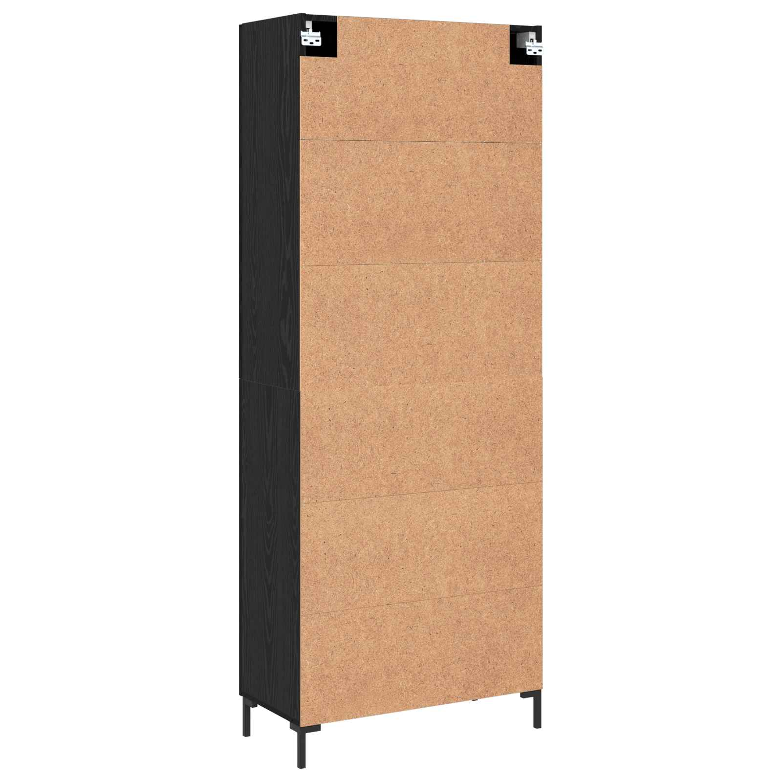 Highboard Schwarz Eichen-Optik 69,5 x 34 x 180 cm Holzwerkstoff