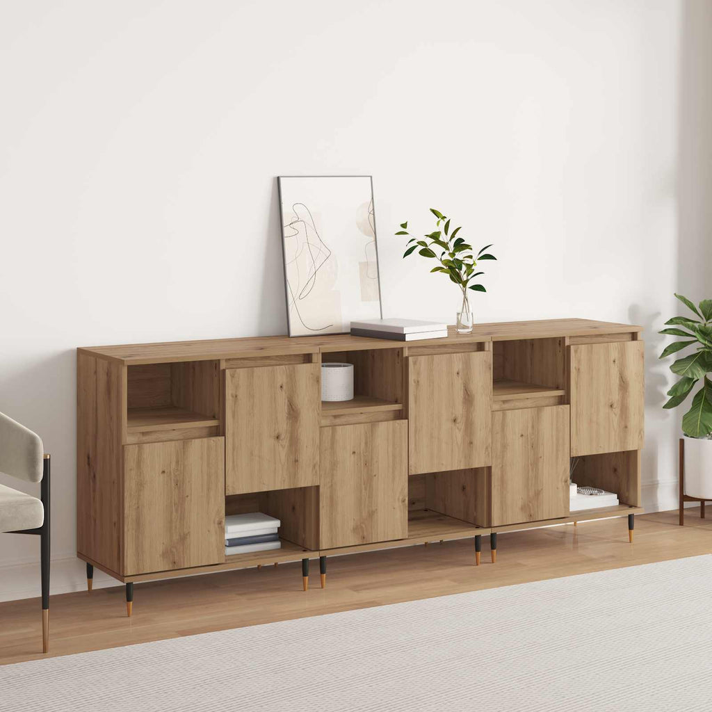 Sideboards 3 pcs Artisan-Eiche