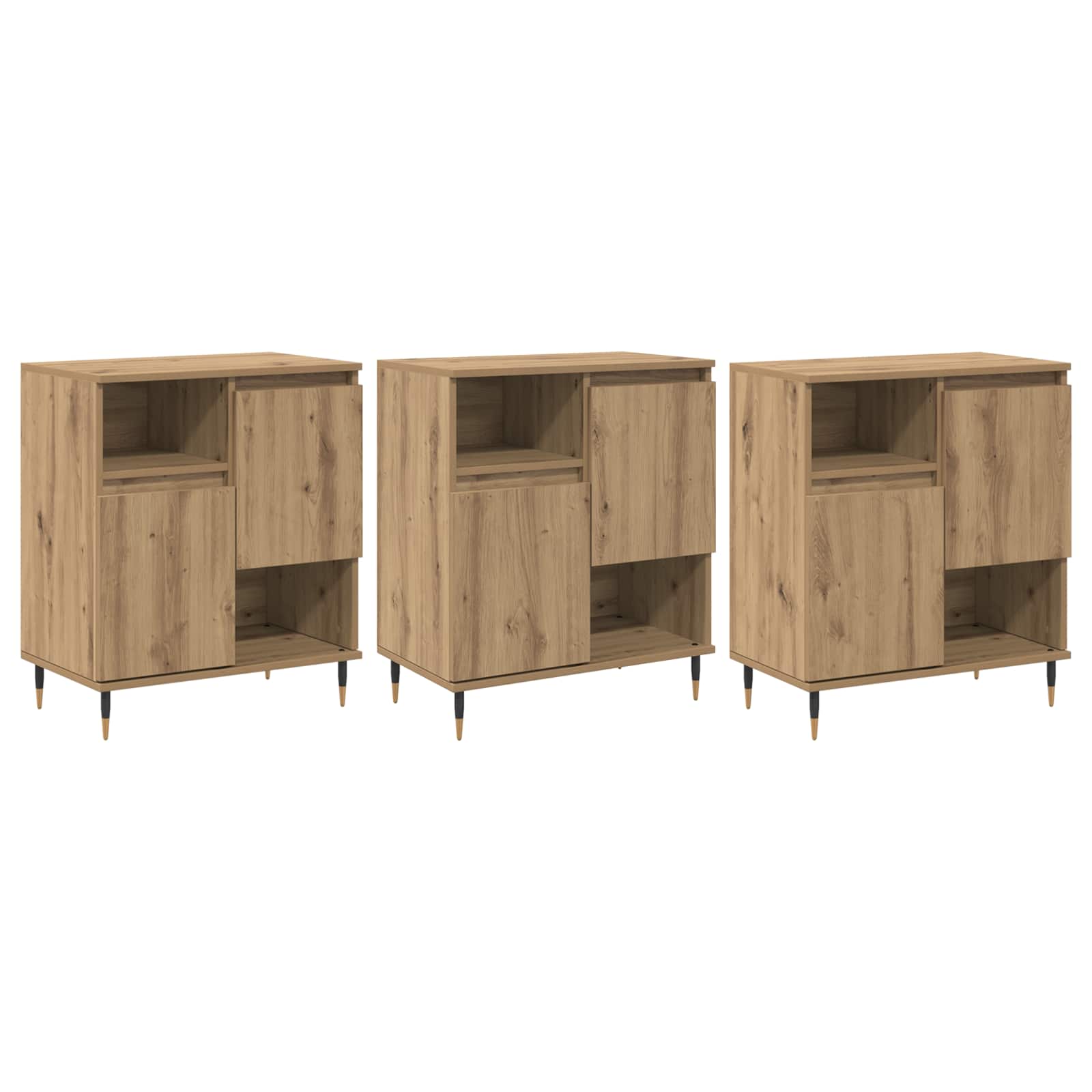 Sideboards 3 pcs Artisan-Eiche